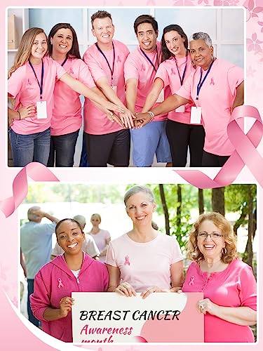 Breast Cancer Awareness Accessories Pins- Breast Cancer Pink Ribbon Pins Gifts for Women Charity Event Fundraising Survivor Campaign Favors Supplies4