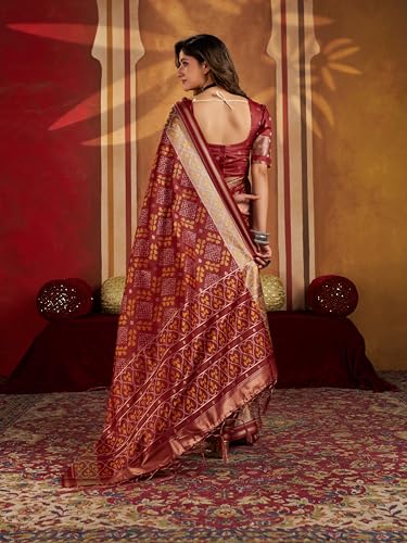 Image of MADHUHANSH Women's Cotton Silk Saree with Unstitched Blouse Piece Zari Weave and Floral Pattern | Heavy Embroidery Saree for Women | Interview Saree for Women | Readymade Blouse with Saree Set