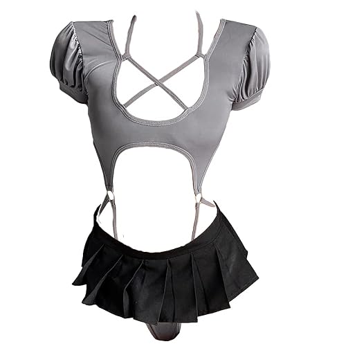 JasmyGirls Cosplay Lingerie Anime Costume Sexy Cutout Bodysuit Cute Mini Skirt Kawaii Top Lolita Underwear Japanese Swimsuit