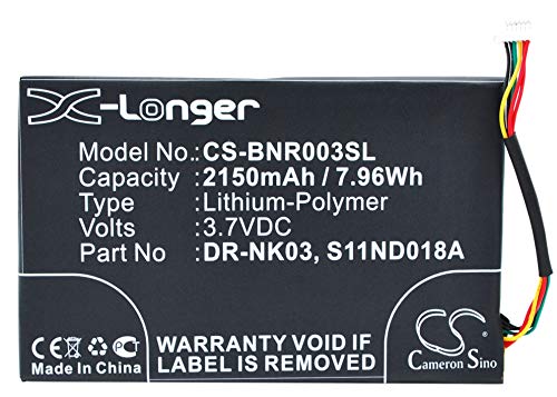 Cameron Sino Battery for Barnes & Noble BNRV300, BNTV350, Nook Simple Touch, Simple Touch 6