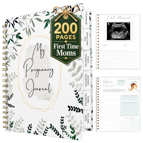 Image of Pregnancy Journal for First Time Moms | Weekly Pregnancy Tracker & Baby Book | 200-Page Maternity Journal | Pregnancy Must Haves Keepsake Gift | Premium Hardcover Pregnancy Book for Expecting Moms