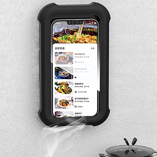 Soporte de teléfono impermeable de pared ajustable para móviles de hasta 6.8" 7