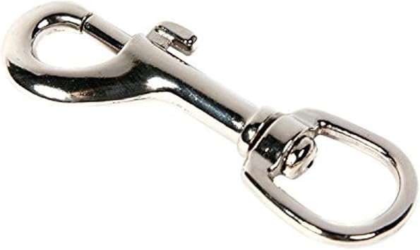 Koch Industries Swivel Round Eye Bolt Snap with 3/8-Inch Eye, 3-Inch, Nickel Finish