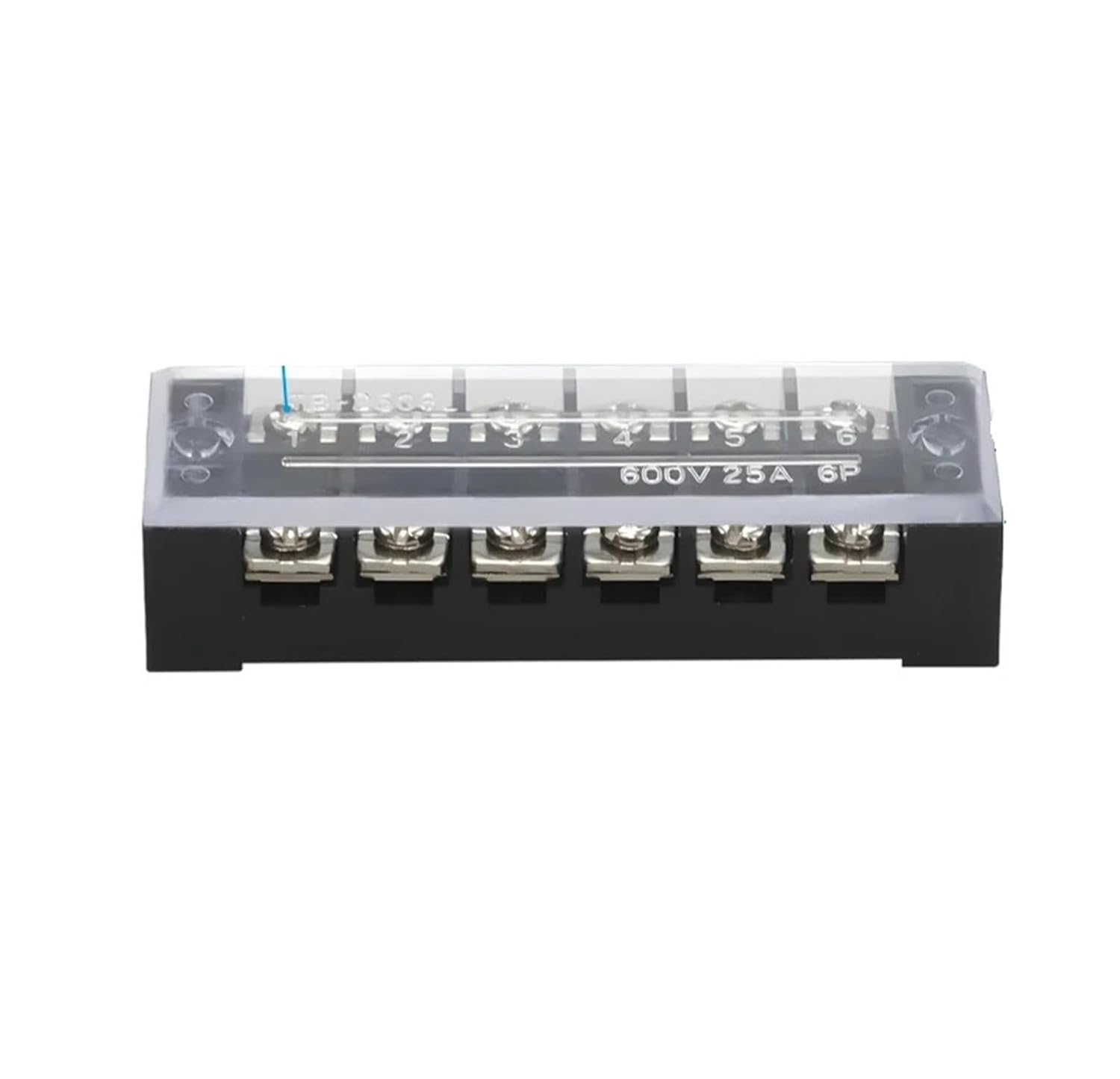 1pc TB25 Barrier Screw Terminal Block TB Series Wire Connector 600V 25A 3/4/6/8/10/12 Position Connector Barrier(TB2512)