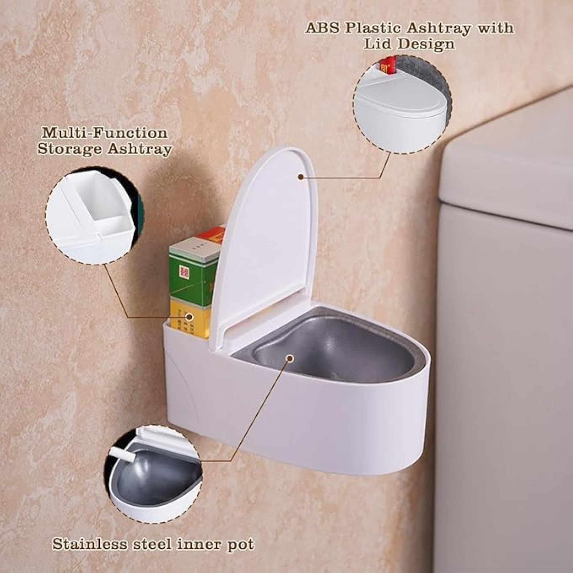 Toilet Shaped Wall Mounted Ashtray