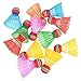 Toddmomy 12pcs Nylon Badminton Shuttlecocks Birdies,Plastic Colorful Training Badminton Birdies Balls Hitting Practice for Youth Players Indoor and Outdoor,Random Color