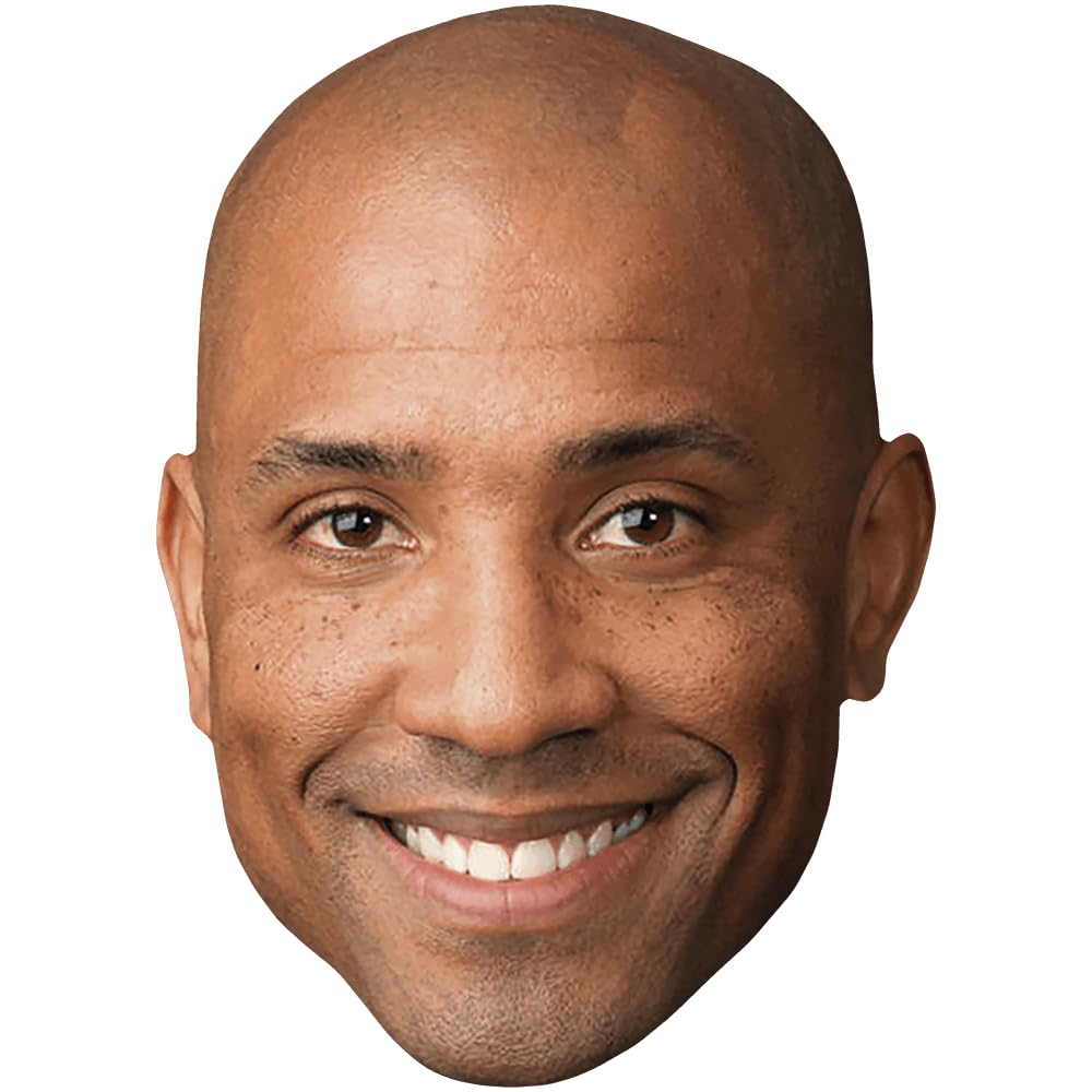 Celebrity Cutouts Lifelike Victor Glover (Smile) Celebrity Mask, Flat Card Face, Fancy Dress Mask