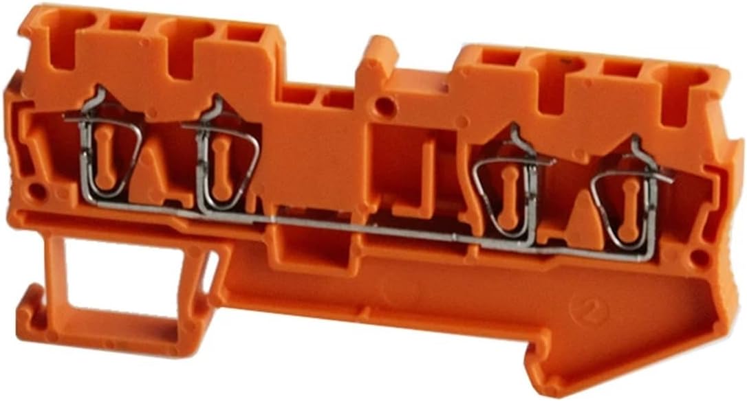 50Pcs Din Rail Terminal Block ST-2.5-Quattro Wire Connectors Pull Type 4 Conductors Spring Wiring Terminal Blocks