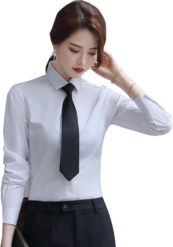 Amazon 長袖 レディースシャツ 台襟 カジュアルシャツ 2点セット 洗濯可シャツ キャスタ 制服スーツ 出勤求職面接 Ol事務所服 工装 パープル ピンク グレー 白 ブルー 赤 S Xxxxxl 多型 シャツ ブラウス 通販