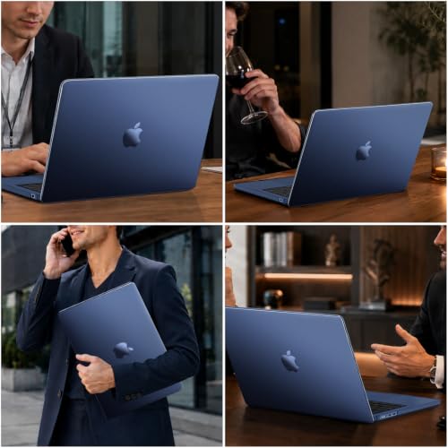 Image of MOSISO Compatible with MacBook Air 15 inch Case M5 M4 M3 M2, Midnight Clear | Ultra Thin Hard Case,Precision Color & Anti-Fingerprint -Compatible with MacBook Air 15.3 inch A3241 A3114 A2941 2026-2023