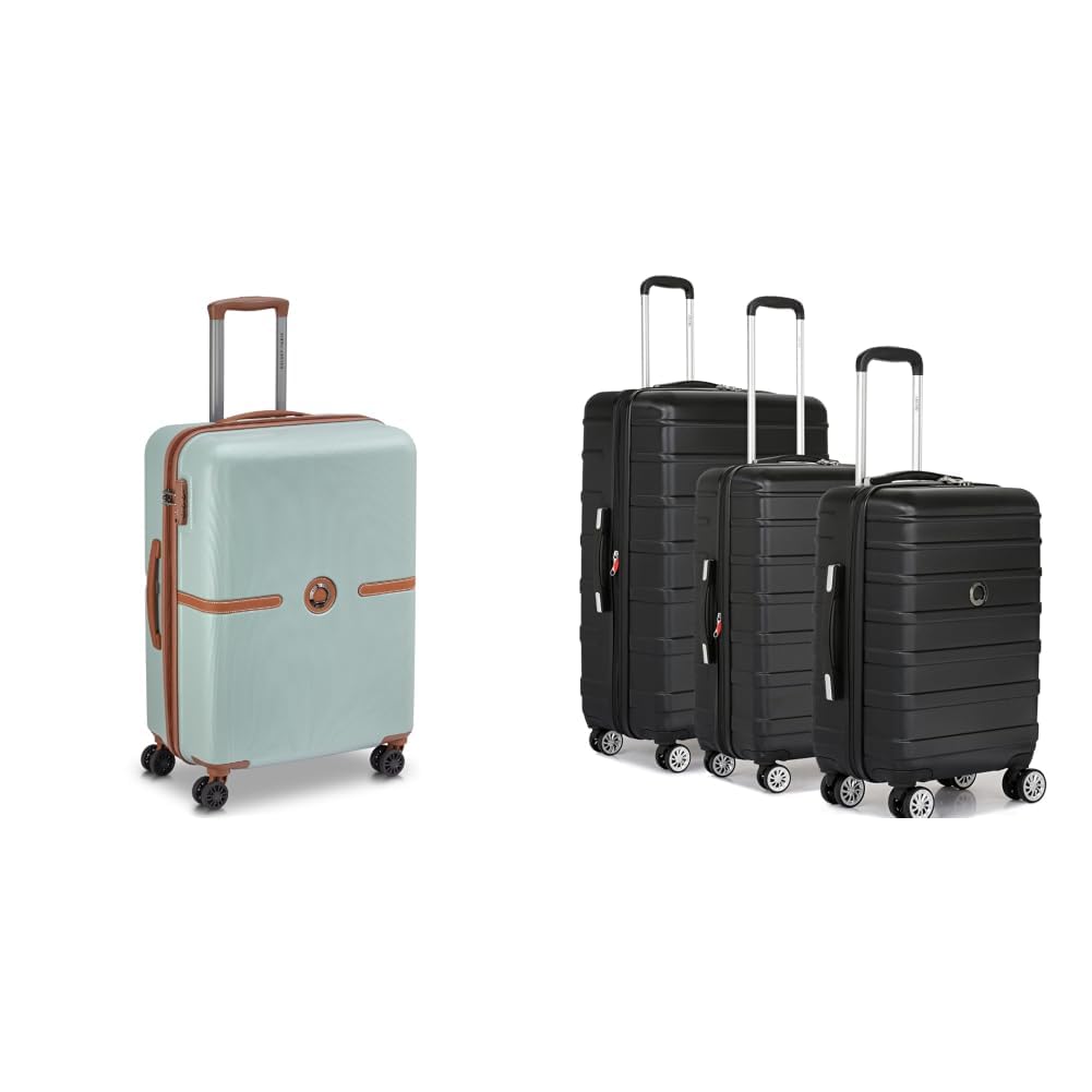 delsey paris Juliette 65.5 cms Medium Check-in ABS/Polycarbonate Hard Sided 8 Wheels Spinner + Margot Trolley Bags Set of 3 Cabin, Medium & Large Luggage Premium Hardside Polycarbonate-picture-35