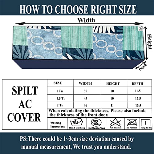 Image of Polycarbonate Water & Dustproof Split Ac Cover for Voltas 1.5 Ton 5 Star Classic 185vh Crown Aw Inverter, Blue (Color05)