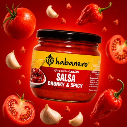 Image of Habanero Tomato Salsa Dip | Mild & Fresh Salsa with Tomato & Herbs | Dip for Nachos, Chips & Snacks | Ready to Eat | 300g