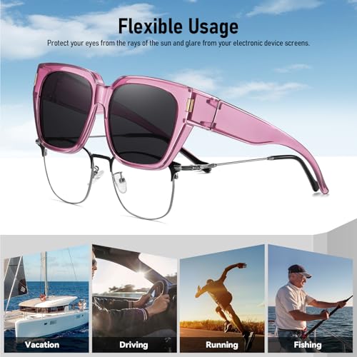 Image of HAOLOTA Polarized Sunglasses for Men Women Designer Driving Glasses Lightweight UV400 Protection