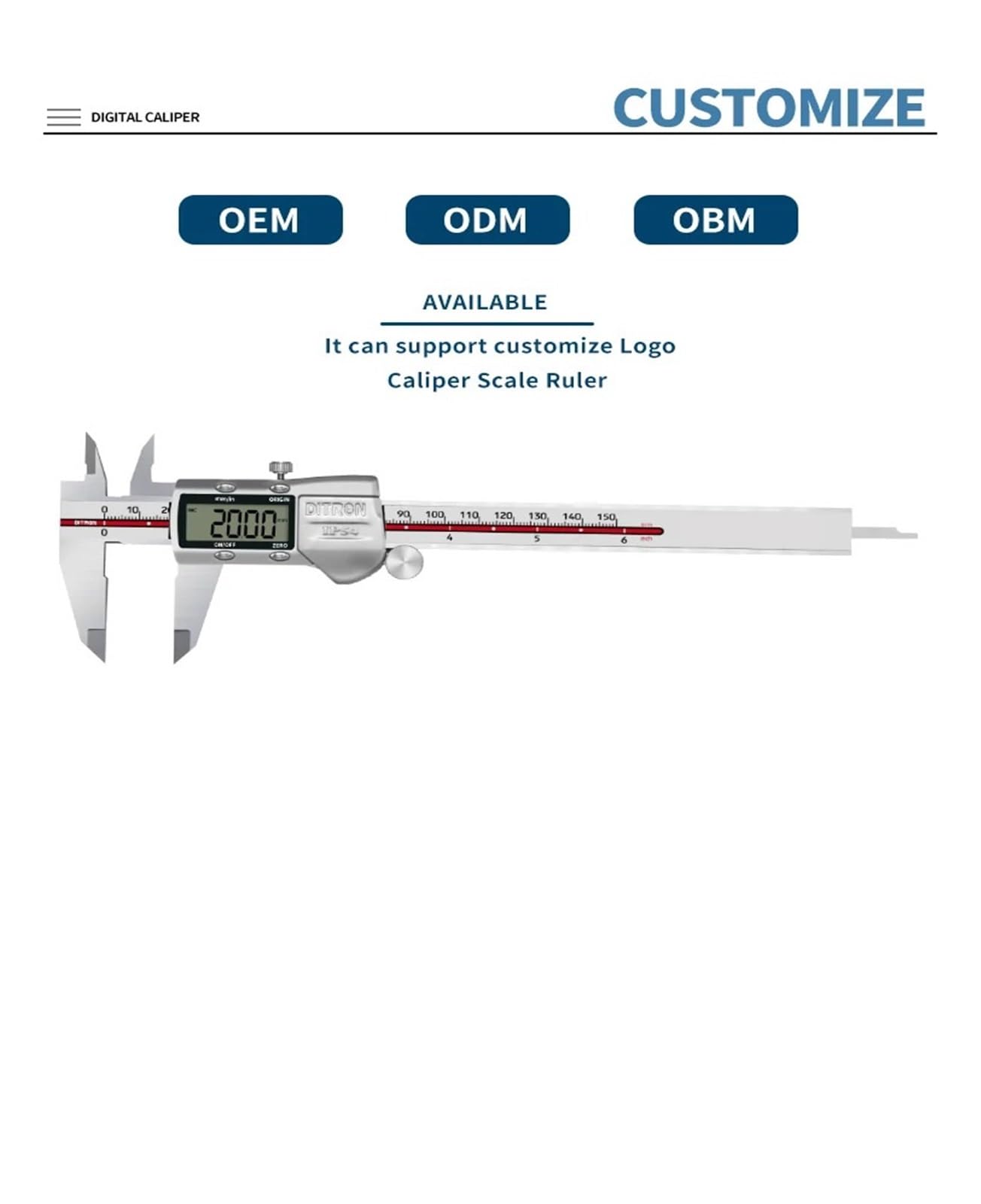 0-150mm 6 "elektroniczna suwmiarka cyfrowa ze stali nierdzewnej IP54 wodoodporne narzędzie pomiarowe z noniuszem metrycznym z ekranem LCD