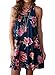 Dress for Women Summer Casual Halter Neck Floral Print Sleeveless Short Dresses From Koobea Medium