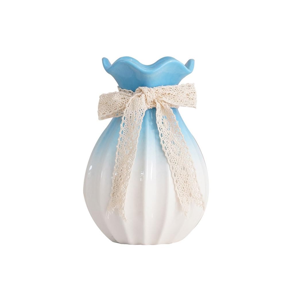 Dining Table Decor Simplicity Ceramic Vase Office Living Room Desktop Flower Arrangement Hydroponic Ornaments Kitchen Decor(A)