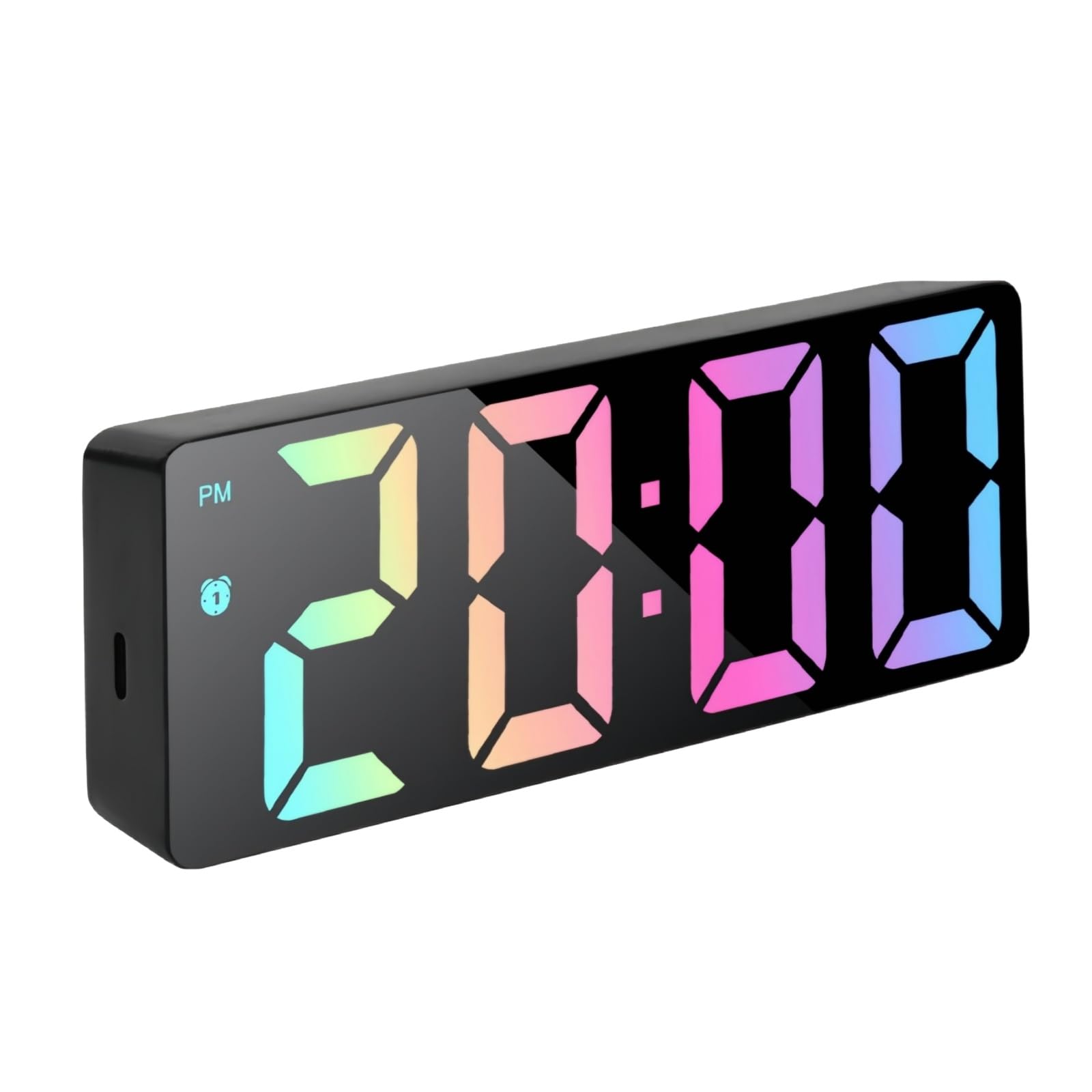 XIAGER Digital Alarm Clock,Alarm Clock with LED Display,Battery Operated or USB Powered Bedside Clocks,Date,Temperature,Adjustable Brightness,Snooze & Silent Mode for Home Office