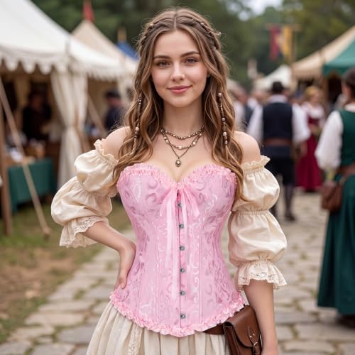 Image of frawirshau Women's Overbust Costume Corset Renaissance Victorian