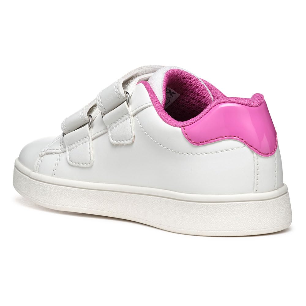 Geox - J ECLYPER Girl A, Zapatillas Niñas, White/Fuchsia,