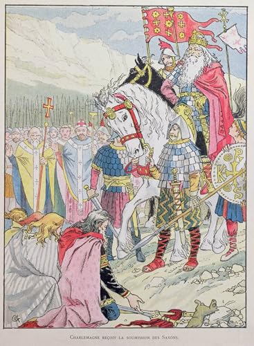 Peinture Poster Impression Tableaux Graffiti Art Mural Charlemagne Eugène Grasset 60x90