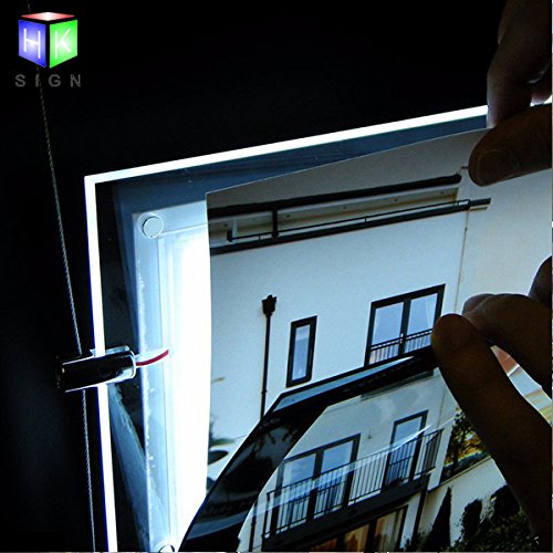 Double Side Acrylic Crystal Led Backlit Poster Light Box Frame For Real Estate Window Sign #TOP3