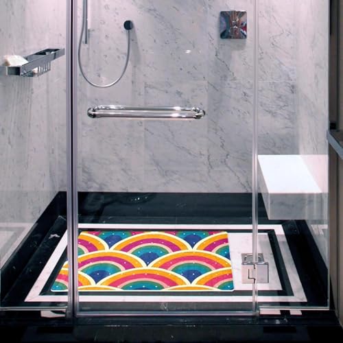 Tapis de bain antidérapant en PVC extra long de format XL avec ventouses de maintien