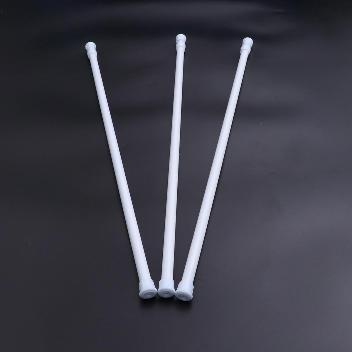3Pcs High Carbon Steel Telescopic Tension Rods for Shower Curtain Door Curtain Clothes Pole Diameter White Multi-function Extension Poles for Bathroom Home