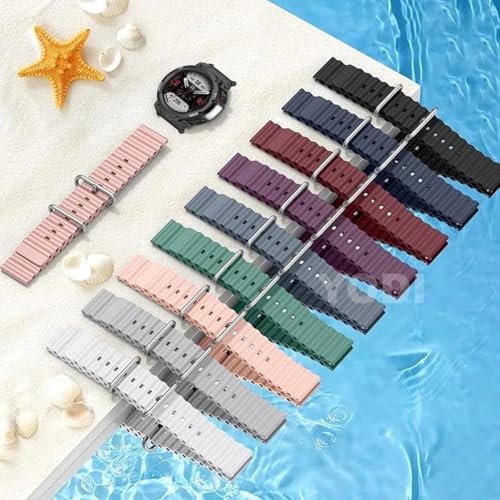Image of YODI Strap Band Compatible with Amazfit T-Rex 2 Smartwatch Only Soft Silicone | Nylon | Chain | Leather Watch Straps with Installation Adjuster Tool For Amazfit TRex 2