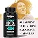 Spearmint BB Tea with DIM The Original Body Hair Acne Inhibitor Caffeine Free Capsules Women's Hormone Balance + Free Eating for Balanced Hormones Plan