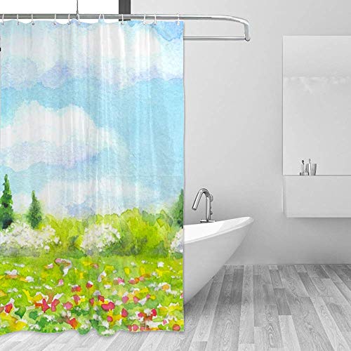 Rideau de douche lavable contre les éclaboussures deau 183cm - 5