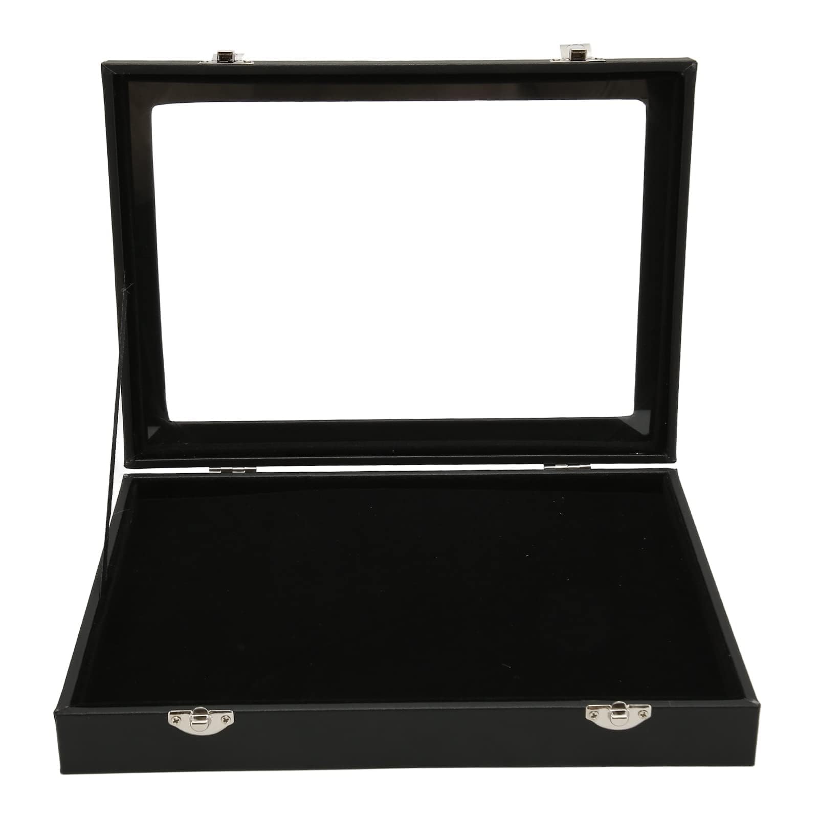 Vetrina Per Spille E Medaglie – Scatola Ombrello In Legno Massello E Vetro, Con Interno Floccato. Antipolvere, Per Spille, Medaglie Militari, Distintivi, Toppe. Colore Grigio. - 5