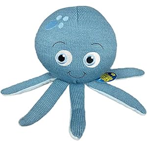 Oktopus SeaHappy Luna knuffeldier 25 x 15 cm blauw | zee | speelgoed | cadeau | kinderen | meisjes | jongens | maritiem…