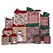 Besti Christmas Gift Bags w/Holiday Tissue Paper and Flat Wrap (28-Piece Set) Small, Medium, and Large Sizes | Reusable Present Giving | Santa Claus, Reindeer, Snowman