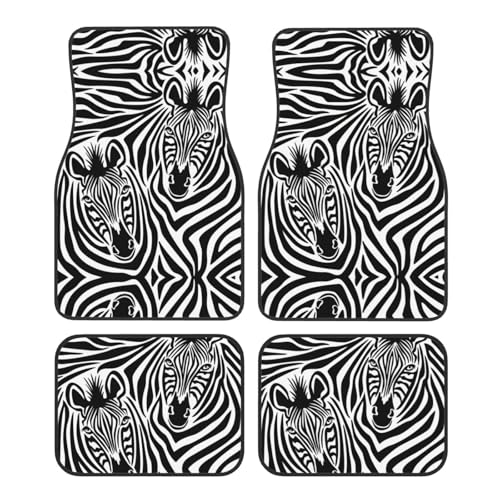 Tapis de voiture zèbre : protégez votre moquette avec ce lot de 4 tapis universels