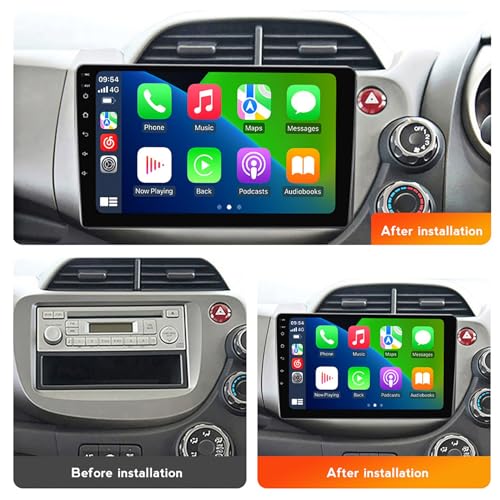 Radio samochodowe Android 12 do Honda Jazz 2007-2014, ekran dotykowy 25.4 cm, bezprzewodowe Carplay i Android Auto, nawigacja GPS, 4G WiFi, RDS, DSP, SWC, Mirror Link