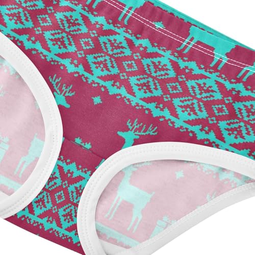 Girls Underwear Toddlers 2t Cotton Cute Panties Girl Aesthetic Briefs Kids Undies Teal Nordic Deer4