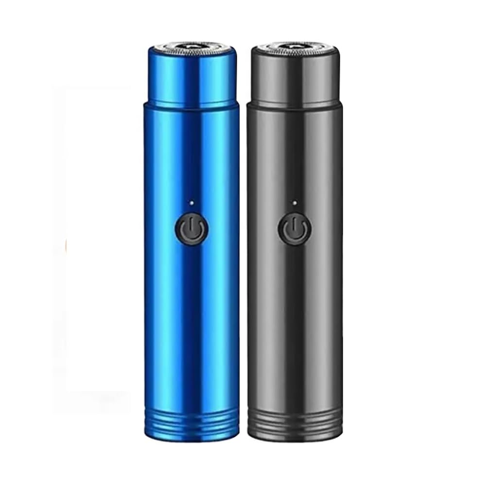 Mini Electric Razor Shaver (FES) Hair Trimmer with Dual-Edge Blades, USB Rechargeable Waterproof Mini Beard Trimmer for Men and Women, Multipurpose Hair Shaver for Face in Black & Green Product Image 2