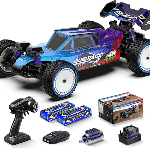 JIUSI 1/12 Brushless RC Cars for Adults,Fast 50 mph Off-Road All Terrain Buggy,4WD RC Buggy with 2.4GHz Remote Control and Two 3S Batteries,25W Fast Charging,RTR 4X4 Electric RC Cars