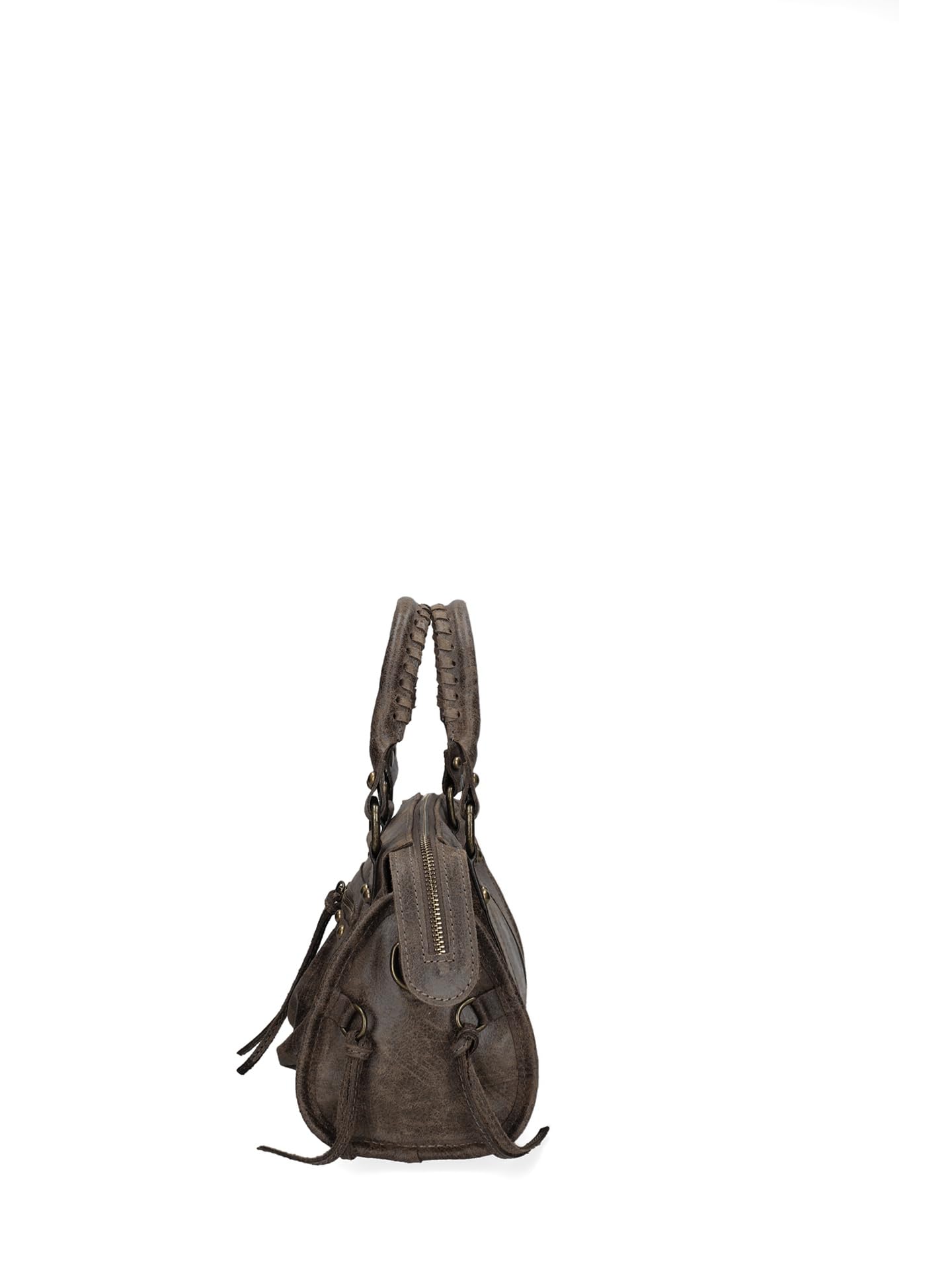 Gave Lux Borsa a Spalla Donna Vera Pelle Scamosciata 25cm, Prodotto Artigianale Made in Italy, Con Manico a Tracolla, GLX220609123FBG