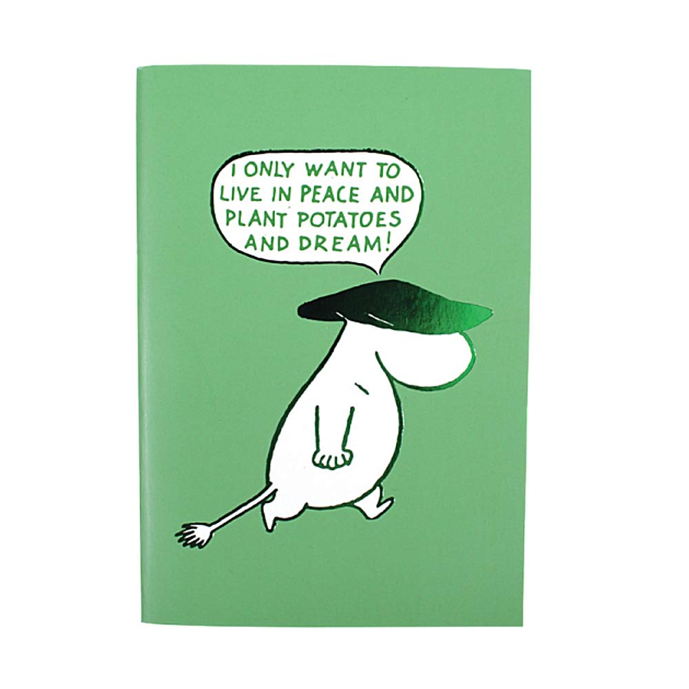 Genuine Moomins Moomintroll A6 Notebook Paper Note Pad Live In Peace