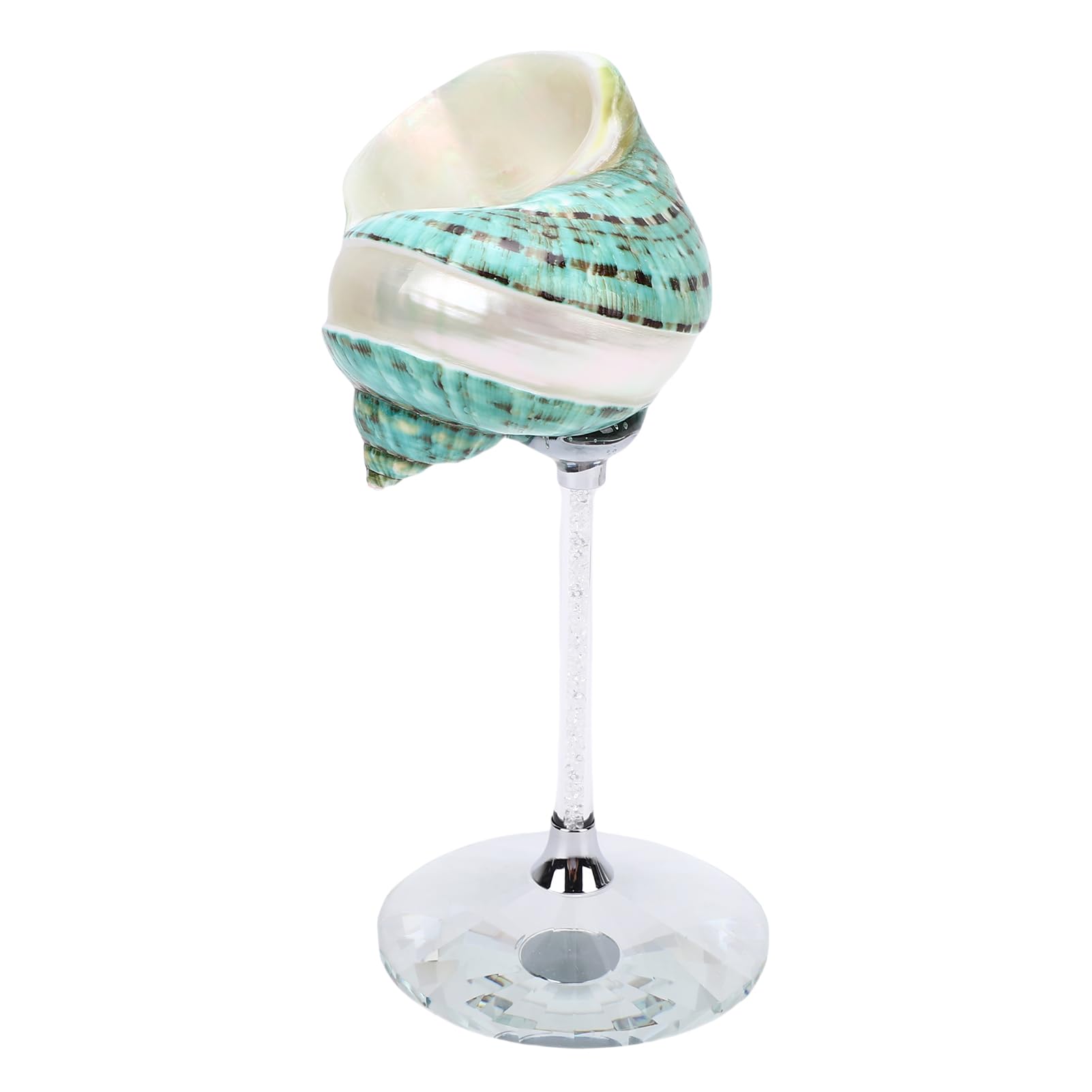 POENVFPO Kieliszek do Wina z Muszli Ręcznie Robiony Elegancki Kielich do Picia na Przyjęcia Weselne 17 Cm Unikalny Design (GREEN)