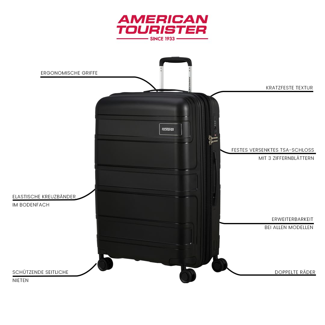 American Tourister Skymax - Kofferset 3-teilig, Schwarz (Bass Black)