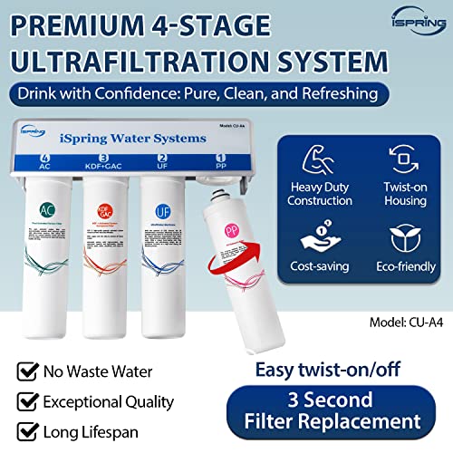 Ispring CU-A4 0.01Μm Ultra-Filtration Under Sink Water Filter System thumb #3