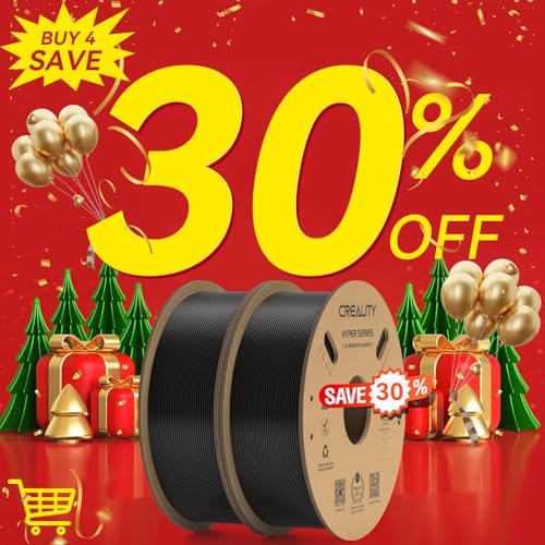 Image of Creality Hyper PETG Filament Black 2kg, High Speed 30-600mm /s 3D Printer Filament PETG, No Stringing Good Layer Adhesion Fit Various 3D Printers