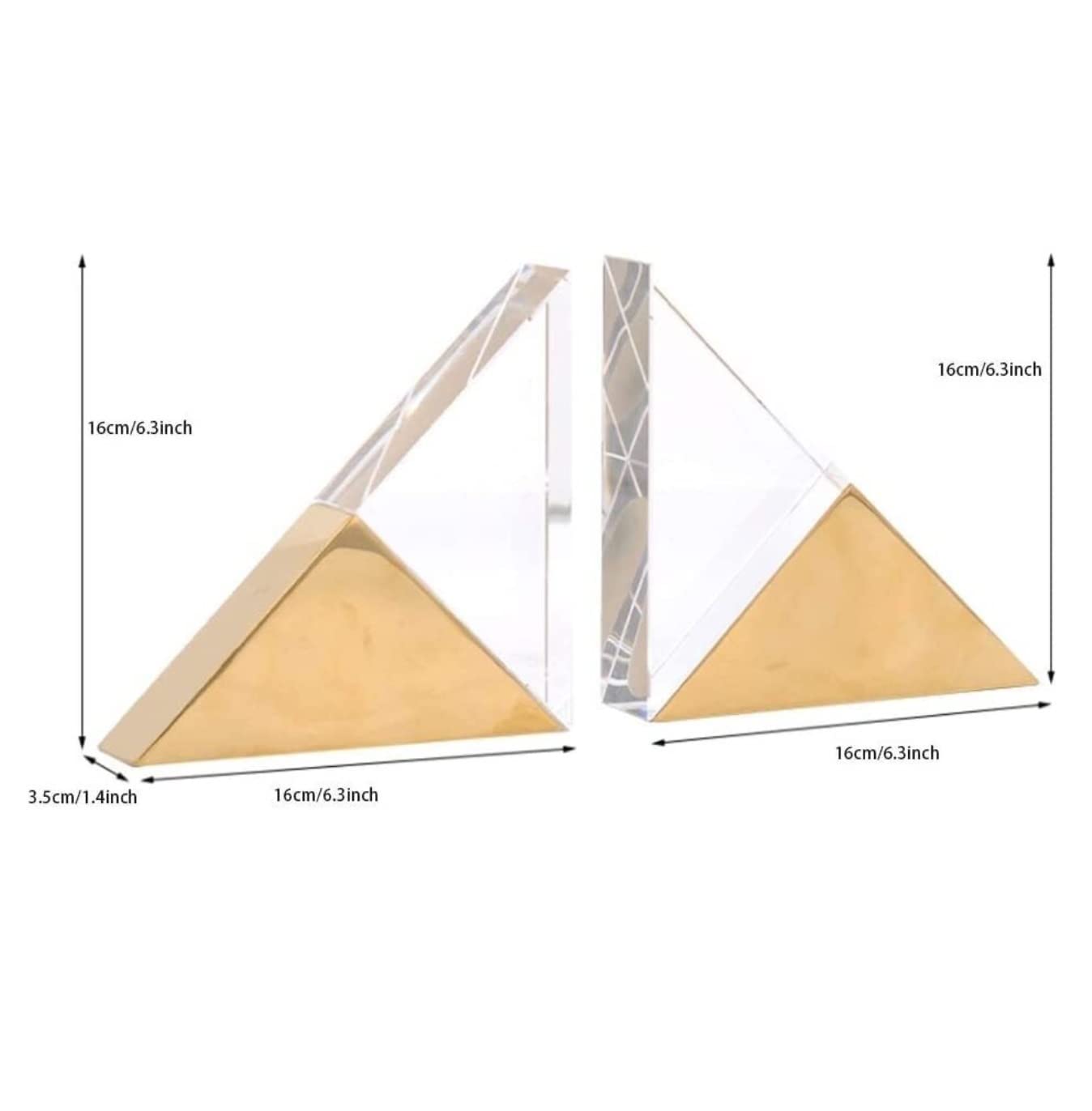 Fermalibri per scaffale Fermalibri in Cristallo in Acciaio Inossidabile Fermalibri Moderni Fermalibri per Libri Pesanti Decorativi Scaffale per Libri