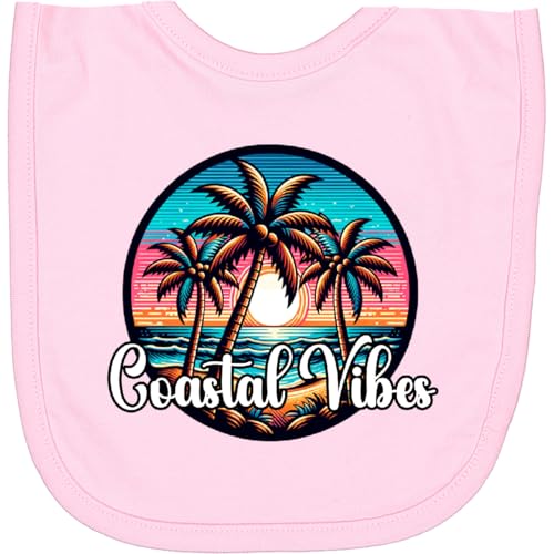 inktastic Tropical Vacation Coastal Vibes Quote Newborn Bib