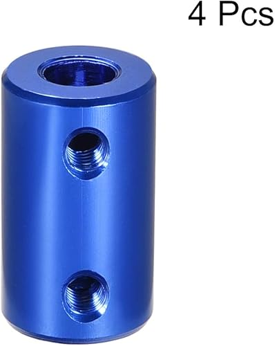 Miniatura 35 de uxcell Juego de acoplamiento rígido de 0.236 in a 0.276 in Tornillo L25XD14 aleación de aluminio, conector de acoplador de eje, accesorios de motor