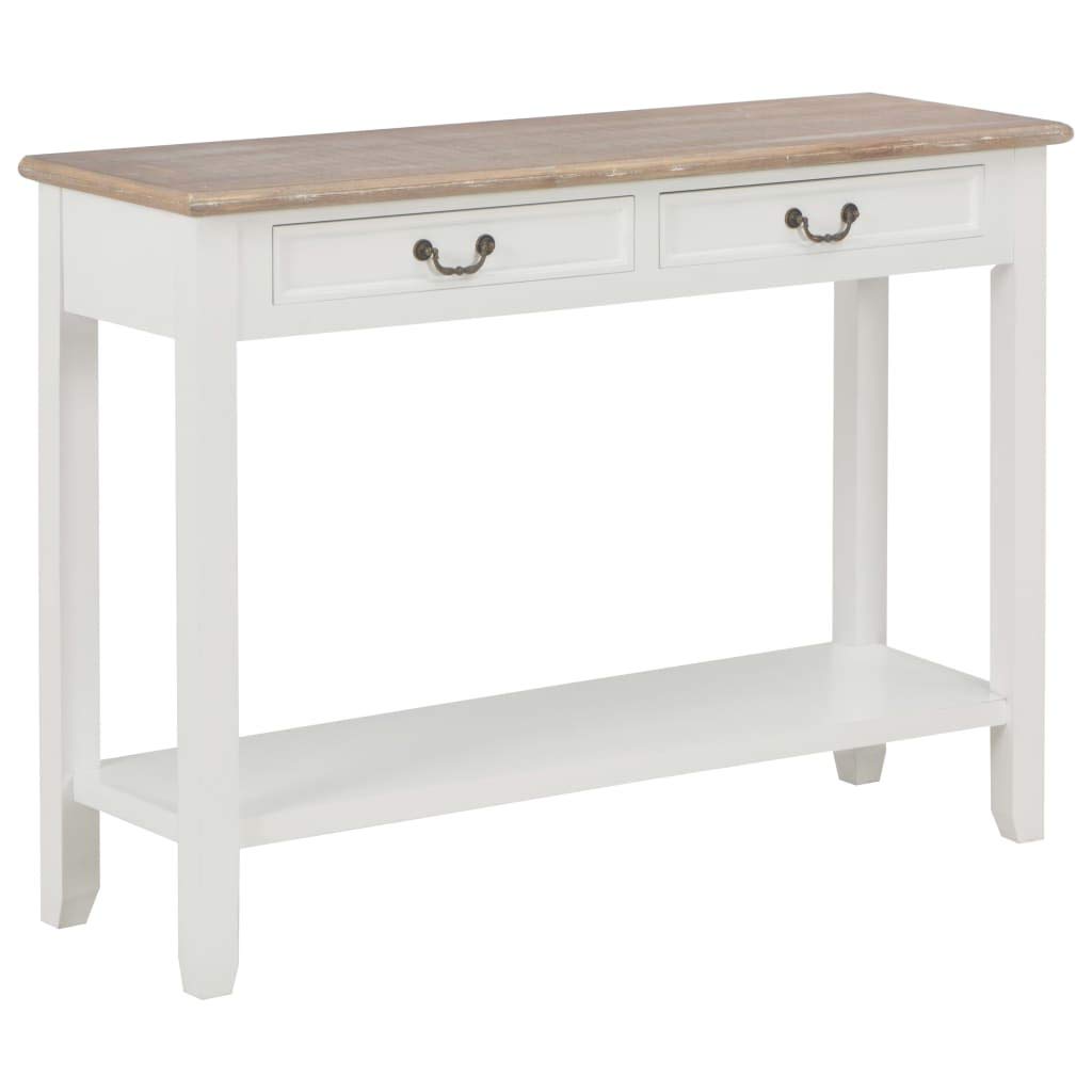 Consola de madera con 2 cajones mueble recibidor de 110 cm para pasillo y salón