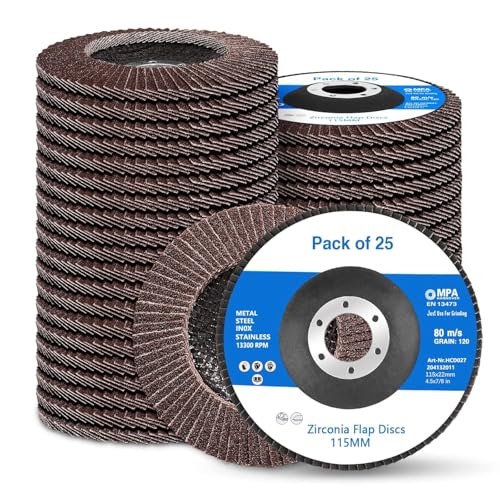 SBS Fächerscheiben – 50 Stück, 125 Mm, Korn 40, Braun – Für Stahl, Metall, Holz & Kunststoff – Hohe Abtragleistung, Geringe Vibration – Für Winkelschleifer SBS Schleifscheibe Braun